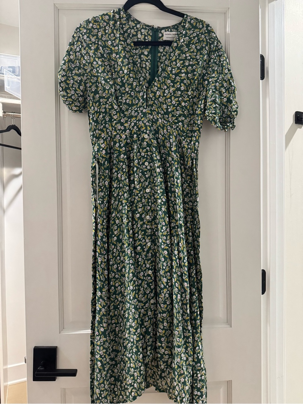 Faithfull the Brand Green Floral Maxi Dress